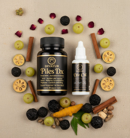 Divayur Piles Relief Kit – Ayurvedic Combo (Piles Dx + Div Oil)